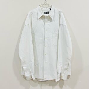 Vintage Structure Mens Denim White Long Sleeve Shirt Size XL